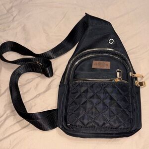 Black Quilted Crossbody Bag